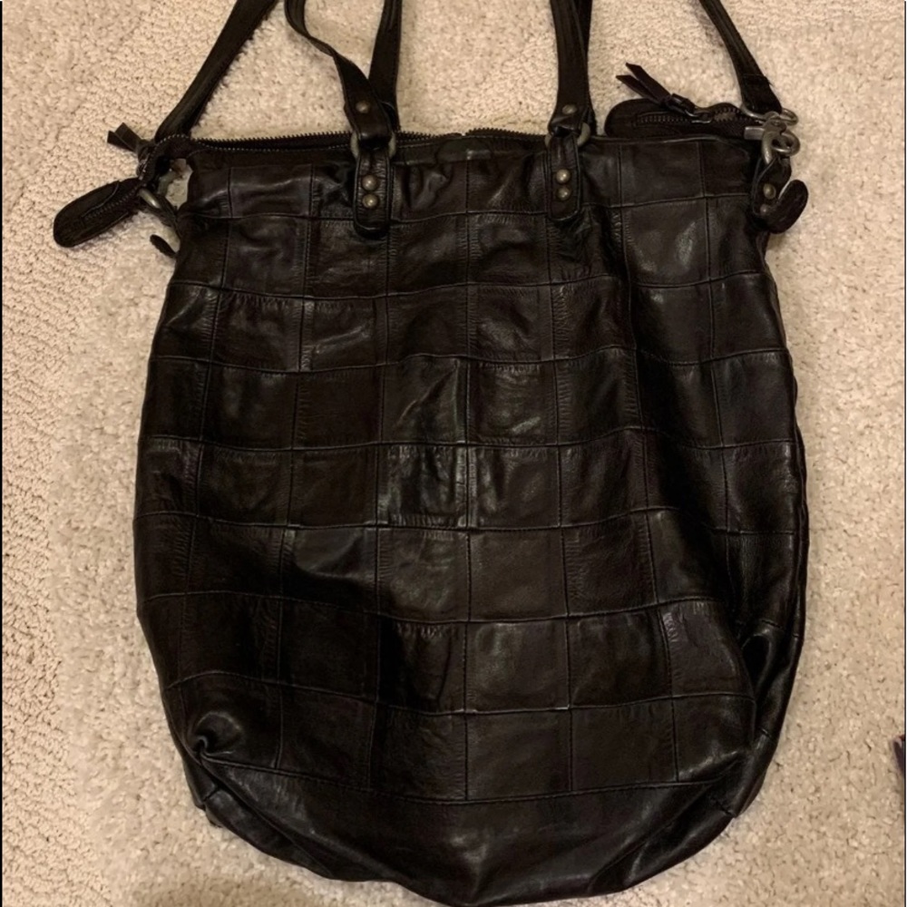NWOT Free People  Black Leather Bag